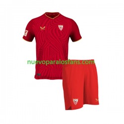 Camiseta de Fútbol Sevilla FC Niño Exterior 2023-2024 Manga Corta
