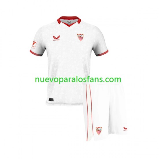 Camiseta de Fútbol Sevilla FC Niño Casa 2023-2024 Manga Corta