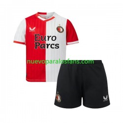 Camiseta de Fútbol Feyenoord Rotterdam Niño Casa 2023-2024 Manga Corta