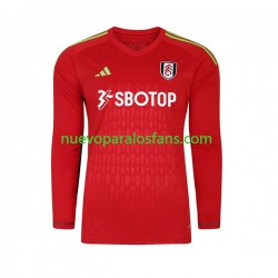 Camiseta de Fútbol Fulham Portero Hombre Casa 2023-2024 Manga Larga