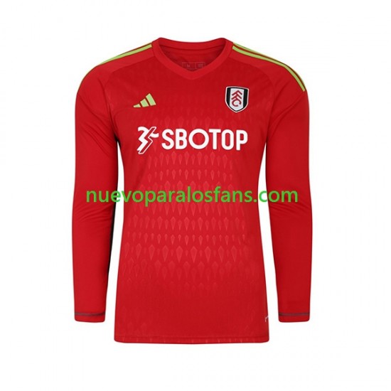 Camiseta de Fútbol Fulham Portero Hombre Casa 2023-2024 Manga Larga