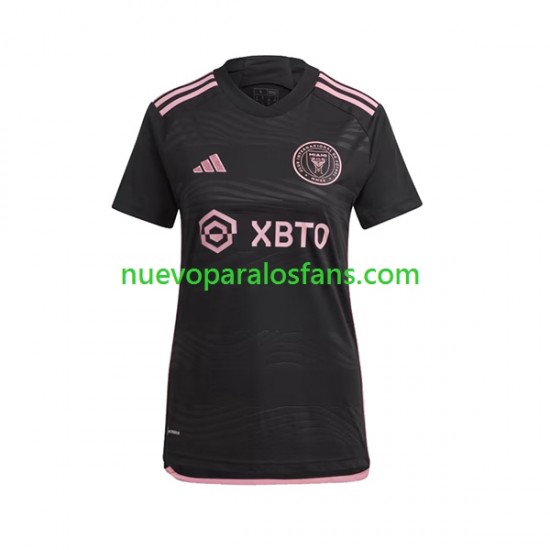 Camiseta de Fútbol Inter Miami Mujer Exterior 2023-2024 Manga Corta