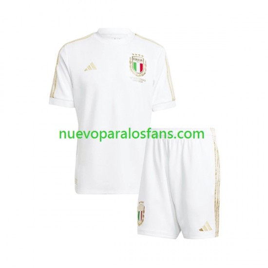 Camiseta de Fútbol Italia Anniversary Niño Casa 2023 Manga Corta