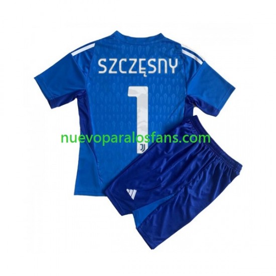 Camiseta de Fútbol Juventus Wojciech Szczesny 1 Portero Niño Casa 2023-2024 Manga Corta