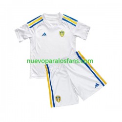 Camiseta de Fútbol Leeds United Niño Casa 2023-2024 Manga Corta
