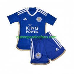Camiseta de Fútbol Leicester City Niño Casa 2023-2024 Manga Corta