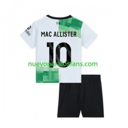 Camiseta de Fútbol Liverpool Alexis Mac Allister 10 Niño Exterior 2023-2024 Manga Corta
