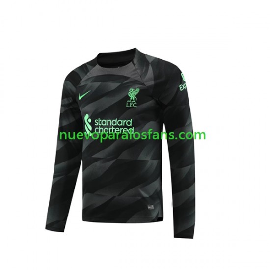 Camiseta de Fútbol Liverpool Portero Hombre Exterior 2023-2024 Manga Larga