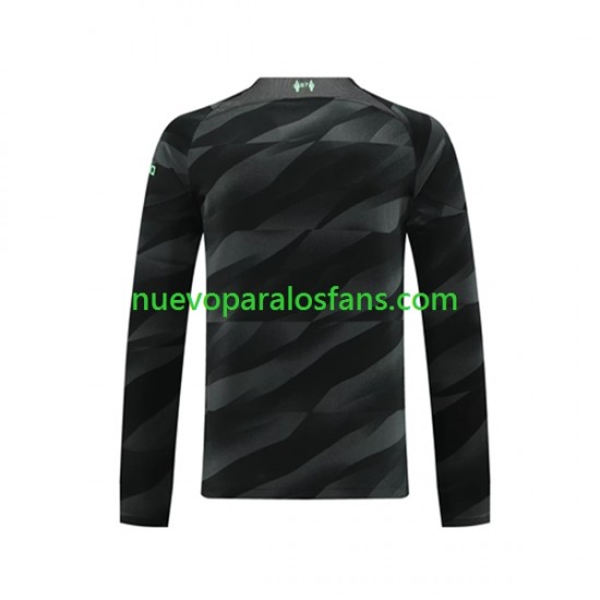 Camiseta de Fútbol Liverpool Portero Hombre Exterior 2023-2024 Manga Larga