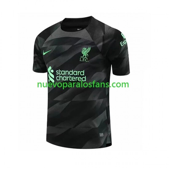 Camiseta de Fútbol Liverpool Portero Hombre Exterior 2023-2024 Manga Corta