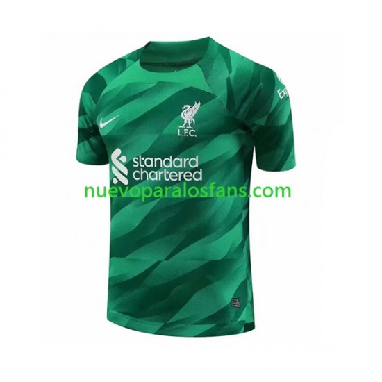Camiseta de Fútbol Liverpool Portero Hombre Casa 2023-2024 Manga Corta