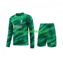 Camiseta de Fútbol Liverpool Portero Niño Casa 2023-2024 Manga Larga