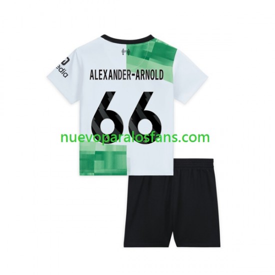 Camiseta de Fútbol Liverpool Trent Alexander-Arnold 66 Niño Exterior 2023-2024 Manga Corta