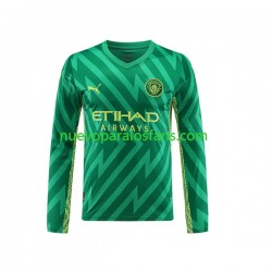 Camiseta de Fútbol Manchester City Portero Hombre Casa 2023-2024 Manga Larga