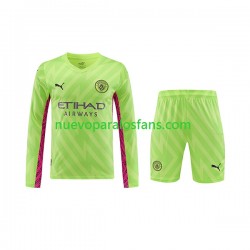 Camiseta de Fútbol Manchester City Portero Niño Tercera 2023-2024 Manga Larga