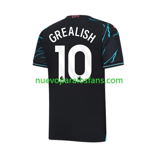 Camiseta de Fútbol Manchester City Jack Grealish 10 Hombre Tercera 2023-2024 Manga Corta