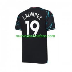 Camiseta de Fútbol Manchester City Julian Alvarez 19 Hombre Tercera 2023-2024 Manga Corta