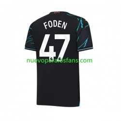 Camiseta de Fútbol Manchester City Phil Foden 47 Hombre Tercera 2023-2024 Manga Corta