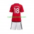 Camiseta de Fútbol Manchester United Carlos Casemiro 18 Niño Casa 2023-2024 Manga Corta