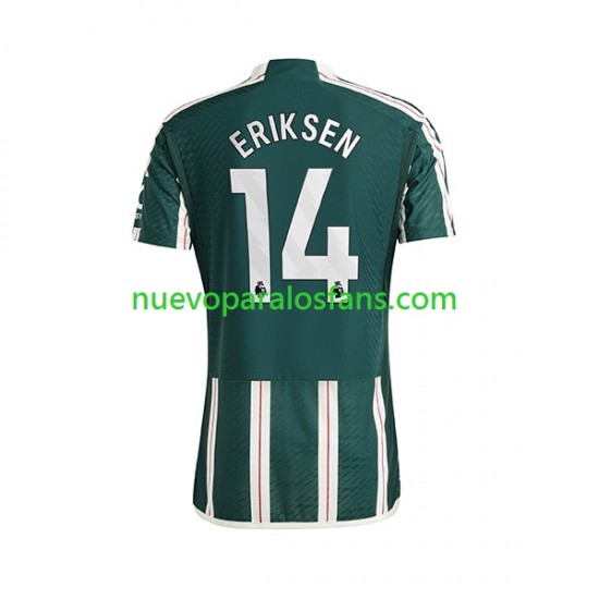 Camiseta de Fútbol Manchester United Eriksen 14 Hombre Exterior 2023-2024 Manga Corta