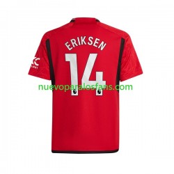 Camiseta de Fútbol Manchester United Eriksen 14 Hombre Casa 2023-2024 Manga Corta