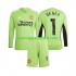 Camiseta de Fútbol Manchester United De Gea 1 Portero Niño Casa 2023-2024 Manga Larga