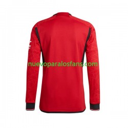 Camiseta de Fútbol Manchester United Hombre Casa 2023-2024 Manga Larga