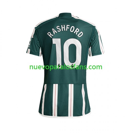 Camiseta de Fútbol Manchester United Marcus Rashford 10 Hombre Exterior 2023-2024 Manga Corta