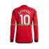 Camiseta de Fútbol Manchester United Marcus Rashford 10 Hombre Casa 2023-2024 Manga Larga