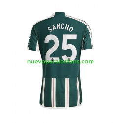 Camiseta de Fútbol Manchester United Sancho 25 Hombre Exterior 2023-2024 Manga Corta