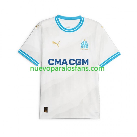 Camiseta de Fútbol Olympique de Marsella Hombre Casa 2023-2024 Manga Corta