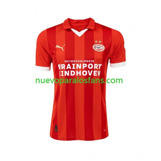 Camiseta de Fútbol PSV Eindhoven Hombre Casa 2023-2024 Manga Corta