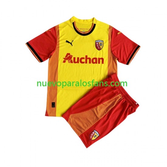 Camiseta de Fútbol RC Lens Niño Casa 2023-2024 Manga Corta