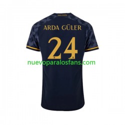 Camiseta de Fútbol Real Madrid Arda Guler 24 Hombre Exterior 2023-2024 Manga Corta