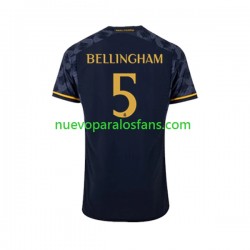 Camiseta de Fútbol Real Madrid Jude Bellingham 5 Hombre Exterior 2023-2024 Manga Corta