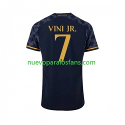 Camiseta de Fútbol Real Madrid Vinicius Junior 7 Hombre Exterior 2023-2024 Manga Corta