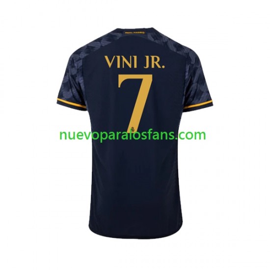 Camiseta de Fútbol Real Madrid Vinicius Junior 7 Hombre Exterior 2023-2024 Manga Corta