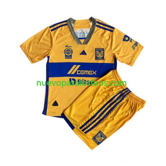 Camiseta de Fútbol Tigres UANL Niño Casa 2023-2024 Manga Corta