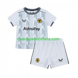 Camiseta de Fútbol Wolverhampton Wanderers Niño Tercera 2023-2024 Manga Corta