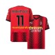 Camiseta de Fútbol AC Milan Ibrahimović 11 Hombre Casa 2023-2024 Manga Corta