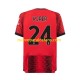 Camiseta de Fútbol AC Milan Simon Kjaer 24 Hombre Casa 2023-2024 Manga Corta