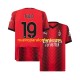 Camiseta de Fútbol AC Milan Theo Hernandez 19 Hombre Casa 2023-2024 Manga Corta