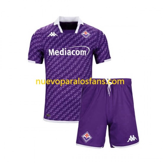 Camiseta de Fútbol ACF Fiorentina Niño Casa 2023-2024 Manga Corta