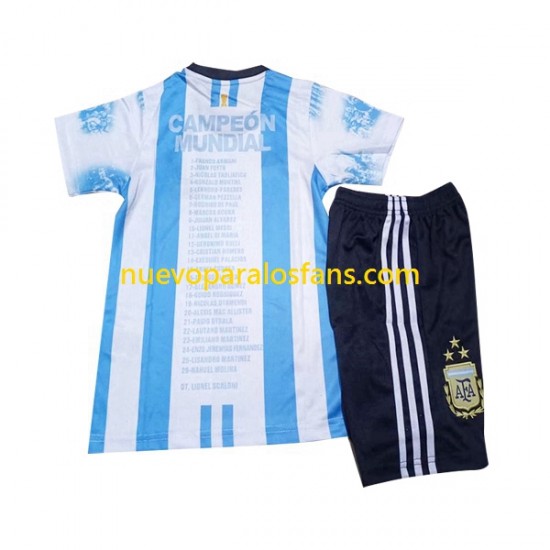 Camiseta de Fútbol Argentina All Stars Niño Casa 2023 Manga Corta