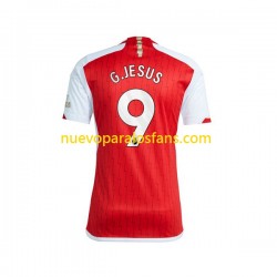 Camiseta de Fútbol Arsenal Gabriel Jesus 9 Hombre Casa 2023-2024 Manga Corta