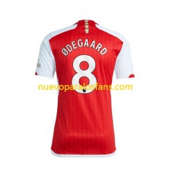 Camiseta de Fútbol Arsenal Martin Odegaard 8 Hombre Casa 2023-2024 Manga Corta