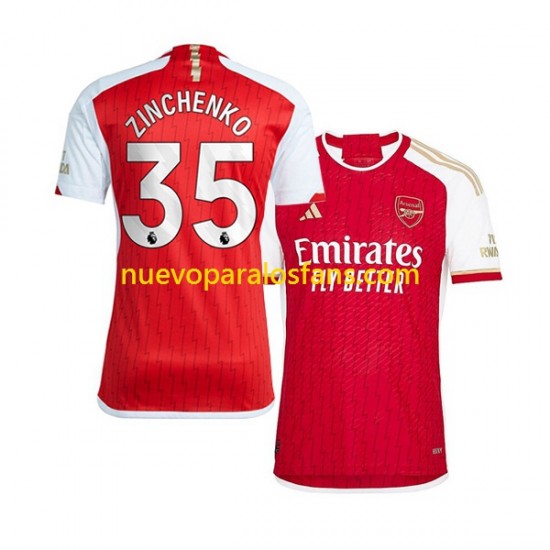 Camiseta de Fútbol Arsenal Oleksandr Zinchenko 35 Hombre Casa 2023-2024 Manga Corta