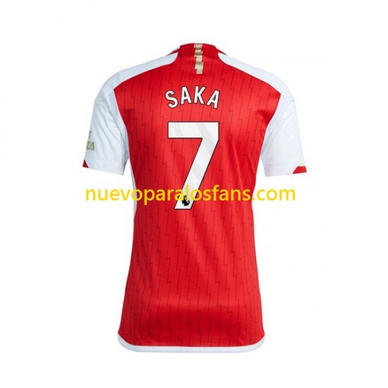 Camiseta de Fútbol Arsenal Saka 7 Hombre Casa 2023-2024 Manga Corta