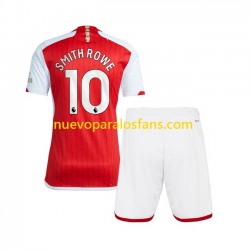 Camiseta de Fútbol Arsenal Smith Rowe 10 Niño Casa 2023-2024 Manga Corta