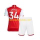 Camiseta de Fútbol Arsenal Xhaka 34 Niño Casa 2023-2024 Manga Corta